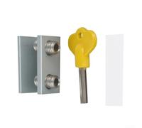 Verrou de fenêtre coulissante réglable avec clé pour portes en aluminium, vinyle, rail sécurisé jusqu'à 1,8 cm en alliage d'aluminium robuste avec rembourrage en caoutchouc pour la maison, le bureau