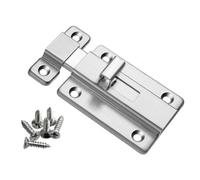 Verrou de loquet - Acier Inoxydable - Argent - Pour meuble - Inclus vis