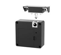 Verrou de placard invisible RFID pour tiroir et porte, sans fil, sans vec boîtier en ABS, 76 x 76 mm, noir