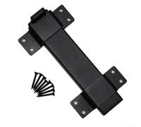 Verrou de portail coulissant robuste avec trou de cadenas, acier forgé revêtu pour clôture, abri de jardin, porte de grange, noir, 19 x 7 x 5 cm