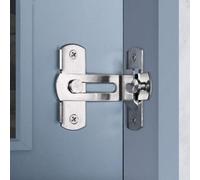Verrou De Porte À Angle Droit 90 Degrés Boulon De Verrouillage De Boucle De Verrouillage Boulon De Barillet À Verrou Coulissant Avec Vis Pour Portes De Toilette Et Fenêtres
