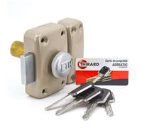 Verrou de porte à bouton haute sécurité 45 mm carte de propriété THIRARD