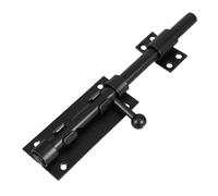 Verrou de Porte à Coulisse en Acier Inoxydable Noir, 19,5 CM | Mécanisme à Barillet, Surface sans Bavure, pour Placards et Garde-manger, Usage Fiable sur Coffres