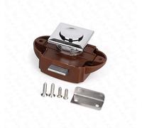Verrou de porte à pression pour camping-car - Verrou de meuble - Sans outon-poussoir - Entrée de 26/31 mm - Marron