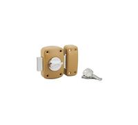 Verrou de porte CORVETTE, bouton cylindre 30 mm, époxy or, 3 clés