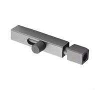 Verrou de porte coulissante en alliage d'aluminium pour salle de bain et points d'entrée secondaires avec stabilité à long terme (3 zoll gris)