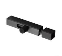 Verrou de porte coulissante en alliage d'aluminium pour salle de bain et points d'entrée secondaires avec stabilité à long terme (3 zoll noir)