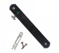 Verrou de porte coulissante en alliage de zinc, loquet de fenêtre invisible de type 90, livré avec interrupteur coulissant haut et bas pour portes coulissantes et fenêtres (noir)