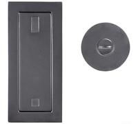 Verrou de porte coulissante moderne en alliage de zinc pour loquets à pousser et tirer avec libération de pièces de monnaie pour intérieur chambre à coucher, salle de bain, finition noire mate