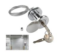 Verrou de porte de garage à clé rapide pour déverrouillage pour portes sectionnelles sans entrée latérale, commande manuelle en fil d'acier avec 2 clés