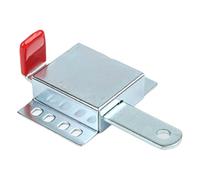 Verrou de porte de garage robuste en acier galvanisé pour rail gauche/droite, 15 x 10,5 x 5 cm, argenté