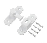 Verrou de porte de grange antirouille, pêne dormant de sécurité pour portes coulissantes, verrous de sécurité robustes pour portail d'abri de jardin, serrure d'intimité en acier inoxydable (blanc)