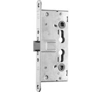 Verrou de porte de secours DM65, entraxe 72 mm, pour une porte, manchon de 24 mm, en acier inoxydable, finition argent