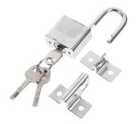 Verrou de Porte de Sécurité en Acier Argenté Robuste pour Maison | Fermeture à Clé, Installation Simple, pour Portillon et Porte en Fer, Usage Intérieur ou Extérieur