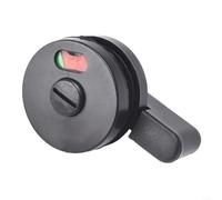 Verrou de porte de WC avec indicateur de vide - Loquet de toilette en plastique pour salle de bain et cabine de douche pour montage en surface Noir