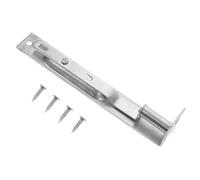 Verrou de Porte Dissimulé en Acier Inoxydable, Argenté, Moderne | Pêne Rallongé pour Porte Double, Design Caché, Usage Intérieur, Simple à Poser, Finition Argenté