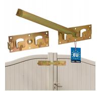 Verrou de porte double KOTARBAU pour l'utilisation à droite et à gauche, à l'intérieur et à l'extérieur, zingué jaune, 430 mm