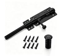 Verrou de porte en acier inoxydable 304 de 30,5 cm - Avec trou de cadenas et 8 vis - Verrou de porte renforcé - Verrou coulissant épais - Protection contre la rouille - Verrou de porte extérieur pour