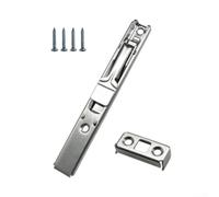 Verrou de porte en acier inoxydable SUS304 - Finition argentée (14 | Convient aux rainures Euro 14, design dissimulé, finition argentée lisse, idéal pour les cadres en aluminium