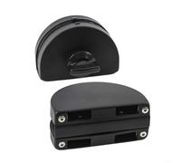 Verrou de porte en verre noir pour portes de 10 mm-12 mm d'épaisseur, loquet à double battant en acier inoxydable avec clés pour la sécurité de la maison et du bureau