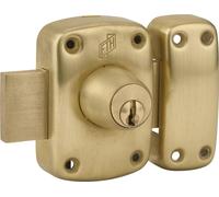 Verrou de porte FTH M60 double entrée, cylindre de 45mm, coffre et pêne laiton, 3 clés crantées - FTH