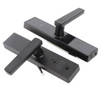 Verrou de porte intelligent en alliage d'aluminium, contrôle via application Bluetooth, multifonction, avec lecteur d'empreintes digitales, clavier à code et compatible avec l'application Tuya
