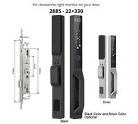 Verrou de porte intelligent Euro Mortise 85/92 avec reconnaissance faciale 3D, contrôle via l'application Tuya, connexion Wi-Fi, étanche IP68 et fonctionnement électrique