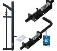Verrou de porte Kotarbau - Verrou de portail - Verrou de serrure - Poignée en caoutchouc noir - 30 cm