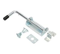 Verrou de porte KOTARBAU Verrou de porte coulissante avec ressort, fabriqué en argent inoxydable, poignée en caoutchouc, 200 mm