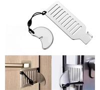 Verrou de Porte Portable Bloqueur de porte antivol portable en acier inoxydable 8 cm