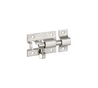 Verrou de porte, targette PENE rond inox nickelé, 38 mm