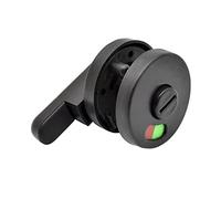 Verrou de porte universel noir en métal pour porte de toilettes et douche