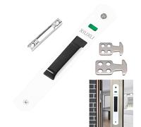 Verrou de Porte,Verrou Baie Coulissante,Porte Coulissante Fenêtre Crochet Serrure Porte Mobile Moderne Simple Face Serrure pour La Maison (28 MM Blanc)