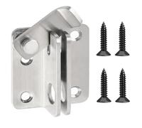Verrou de Porte Verrouillable en Acier Inoxydable Noir,Petit Verrou 2 en 1 avec Trou de Serrure et Vis Inclus,Verrou de Porte Extérieur pour Ouverture à Gauche pour Fenêtre, Portail Coulissant, Volet