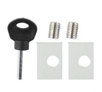 Verrou de sécurité coulissant réglable en aluminium avec clé verticale pour portes de terrasse, butée de sécurité pour enfants et animaux domestiques, protection de porte en verre antivol (argent)