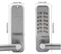 Verrou de sécurité numérique - Serrure de porte numérique - Alliage de zinc - Combinaison de 1 à 11 chiffres - Facile à installer