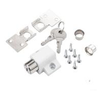 Verrou de sécurité pour fenêtre coulissante en alliage d'aluminium, sans acile à installer, convient pour l'aluminium ou le vinyle pour fenêtres, contrôle sécurisé de la ventilation, 0,4 x 2 cm