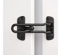Verrou de sécurité pour porte, barre de renfort pivotante, noir, alliage, système de surveillance de porte anti-effraction
