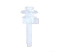 Verrou de siège de toilette en plastique 28 mm (28 mm) | Montage par le bas, joint de 28 mm, plastique, finition blanche, installation manuelle facile