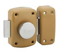 Verrou de sûreté à bouton Diall encastrement 30 mm, 3 clés | Verrou encastrable 30 mm, bronze mat - 3 clés.