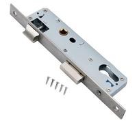 Verrou de sûreté à encastrer avec cadre étroit de 85 mm - Serrure à encastrer pour porte de jardin - Serrure de porte en acier