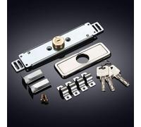 Verrou de volet roulant, 23,2 x 5,5 cm n croix, construction en fer robuste, noyau antivol, support inférieur central pour portes de garage de magasin (A)