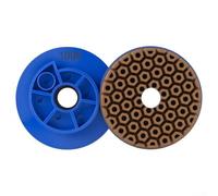 Verrou d'escargot de 100 mm pour meulage de bord pour polissage du granit du marbre, disque en résine diamant de 25 mm pour machine de bordure automatique, utilisation humide, bleu (grain 100)