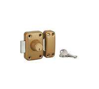Verrou double entrée Apache pour porte d'entrée cylindre 45mm acier 3 clés époxy or - THIRARD