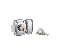 Verrou double entrée Corvette pour porte d'entrée cylindre 45mm acier 3 clés chromé - THIRARD