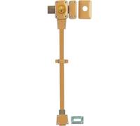 Verrou double entrée Mirage 6 pour porte d'entrée, cyl. 45mm, tringle 2 pts en acier, bas, droit, 3 clés, bronze - THIRARD