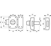 Verrou double entrée Mirage 6 pour porte d'entrée, cylindre 45mm, laiton, 3 clés, laiton - THIRARD