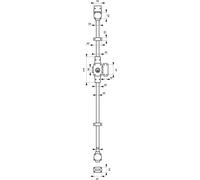 Verrou double entrée Mirage 6 pour porte d'entrée, cylindre 45mm, tringle 3 pts en acier, droit, 3 clés, bronze - THIRARD
