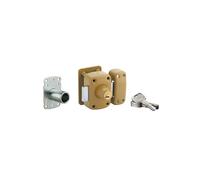 Verrou double entrée Transit 2 A2P* pour porte d'entrée, cylindre 40mm, acier, 4 clés, époxy bronze - THIRARD