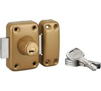 Verrou double entrée Transit 2 pour porte d'entrée, cylindre 45mm, 4 clés, époxy or - THIRARD